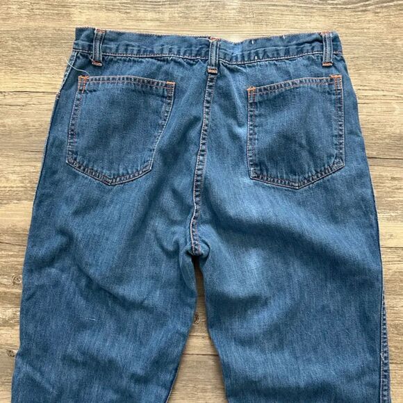 Vintage 60s 70s Denim Carpenter Jeans Size 30x27 - Picture 2 of 8
